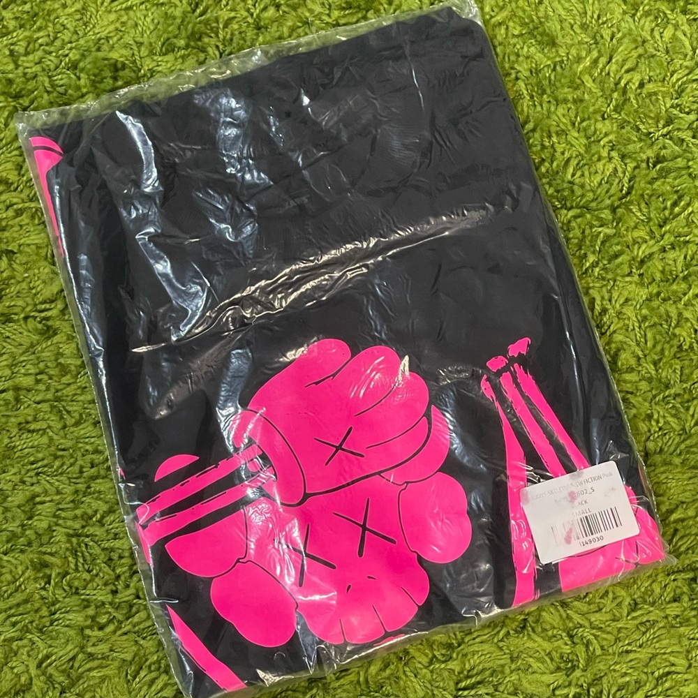 Kaws Skeleton New Fiction Tee Brand new in Bag size Small (Oversized fit)